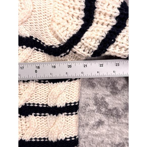 Sezane Sweater Small Womens Jane Jumper Chunky Merino Wool Knit Striped - Picture 4 of 8